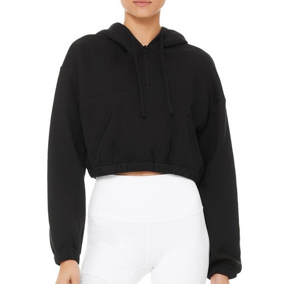 alo yoga stadium half zip hoodie